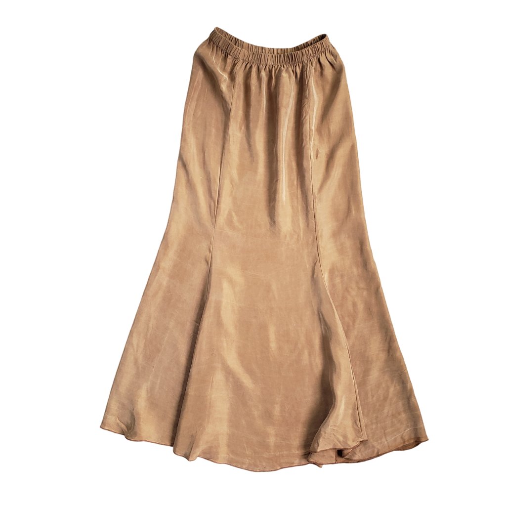 Washed Silk Mermaid Maxi Skirt Carol Mier Women's Medium Brown